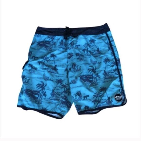 Men's Board House Tropical Beach Cactus Swim Shorts - Picture 1 of 7